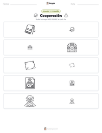 Vista previa de la hoja de trabajo imprimible de Cooperación