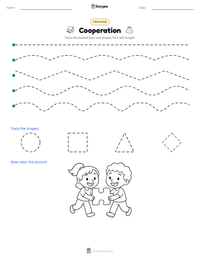 Cooperation printable worksheet preview