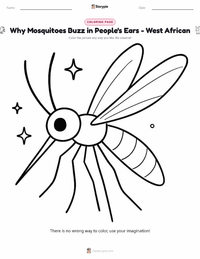 Why Mosquitoes Buzz in People's Ears - West African printable worksheet preview