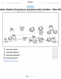 Sivrisinekler Neden İnsanların Kulağında Vızıldar - Batı Afrika yazdırılabilir çalışma sayfası önizlemesi