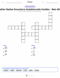 Sivrisinekler Neden İnsanların Kulağında Vızıldar - Batı Afrika yazdırılabilir çalışma sayfası önizlemesi
