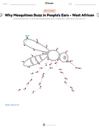 Why Mosquitoes Buzz in People's Ears - West African printable worksheet preview