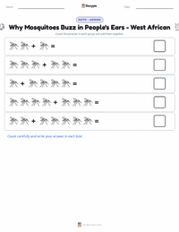 Why Mosquitoes Buzz in People's Ears - West African printable worksheet preview