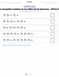 Vista previa de la hoja de trabajo imprimible de Por qué los mosquitos zumban en los oídos de la gente - África Occidental