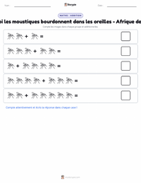Aperçu de la feuille de travail imprimable Pourquoi les moustiques bourdonnent aux oreilles des gens - Afrique de l'Ouest