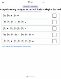 Podgląd drukowalnego arkusza ćwiczeń Dlaczego komary brzęczą ludziom w uszach - opowieść z Afryki Zachodniej