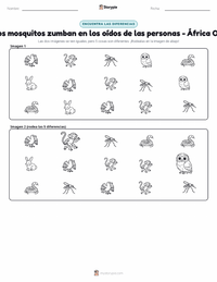 Vista previa de la hoja de trabajo imprimible de Por qué los mosquitos zumban en los oídos de la gente - África Occidental