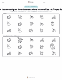 Aperçu de la feuille de travail imprimable Pourquoi les moustiques bourdonnent aux oreilles des gens - Afrique de l'Ouest