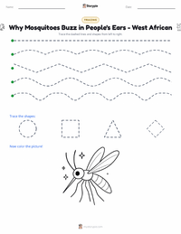 Why Mosquitoes Buzz in People's Ears - West African printable worksheet preview
