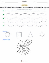 Sivrisinekler Neden İnsanların Kulağında Vızıldar - Batı Afrika yazdırılabilir çalışma sayfası önizlemesi