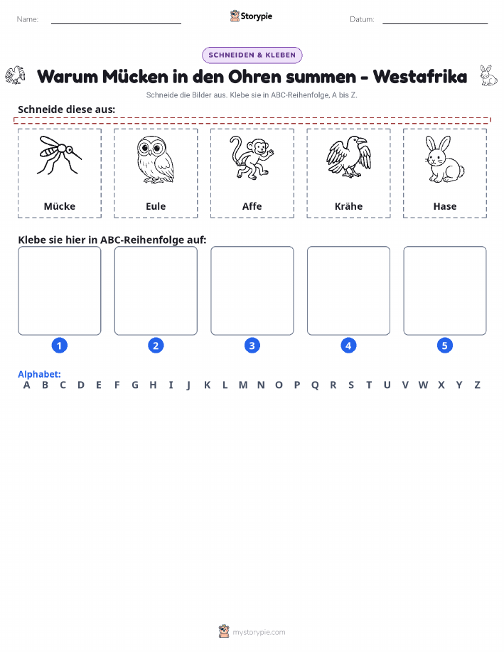 Schneiden & Einfügen Alphabet