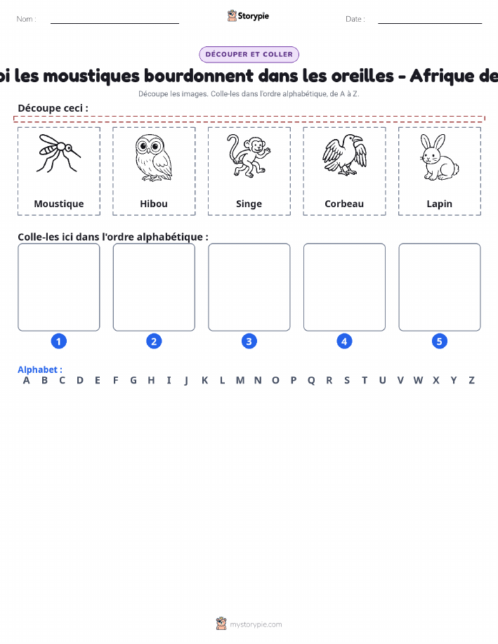 Découper & Coller l'Alphabet