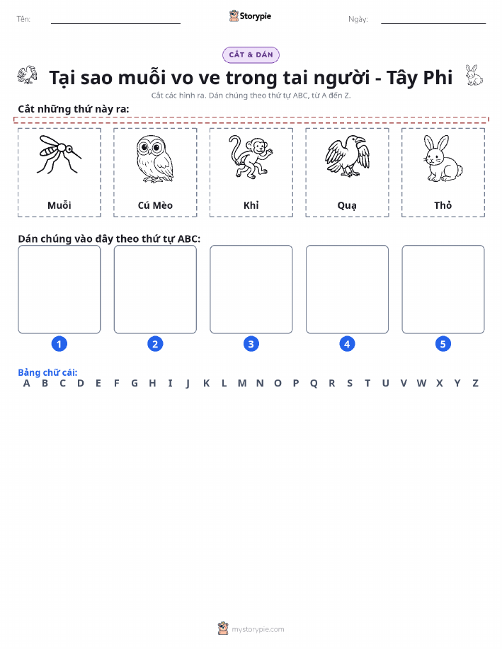 Cắt & Dán Chữ Cái