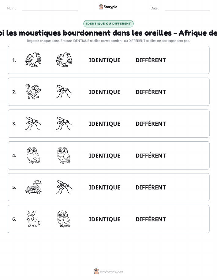 Identique ou Différent