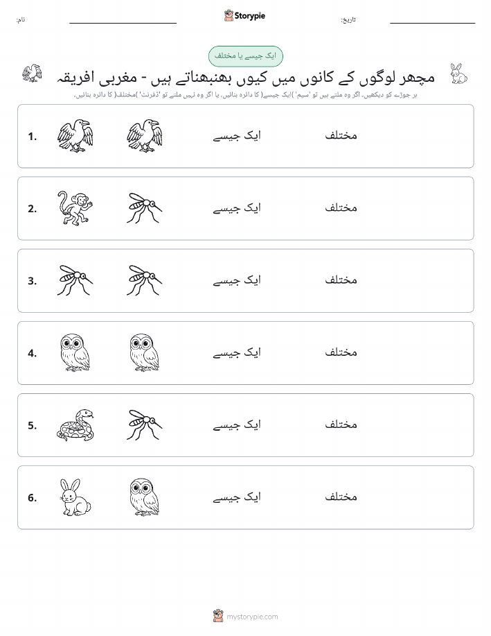 ایک جیسا یا مختلف