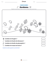 Aperçu de la feuille de travail imprimable Gondwana