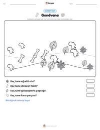 Gondvana yazdırılabilir çalışma sayfası önizlemesi