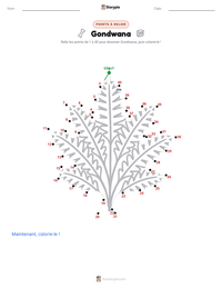 Aperçu de la feuille de travail imprimable Gondwana