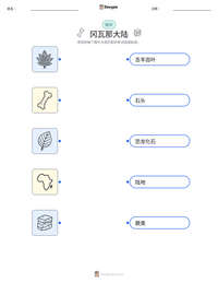 冈瓦那大陆 可打印工作表预览