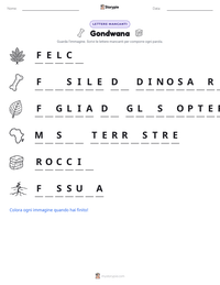 Anteprima della scheda stampabile di Gondwana