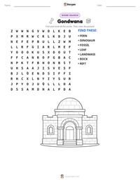 Gondwana printable worksheet preview
