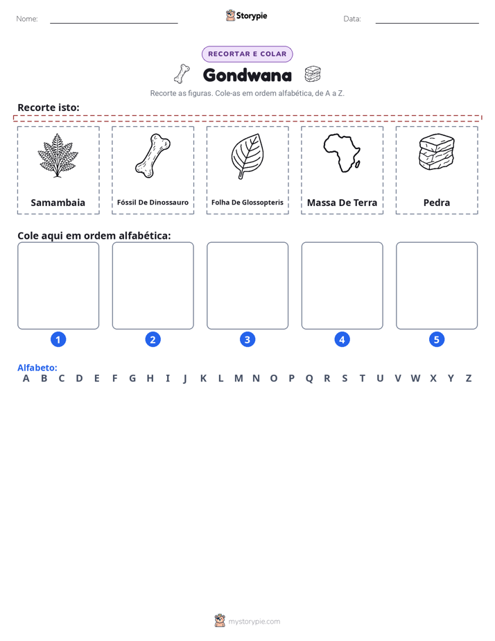 Recortar & Colar Alfabeto
