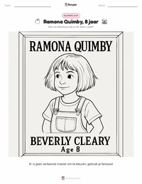 Ramona Quimby, 8 Jaar (roman) kleurplaat voor kinderen