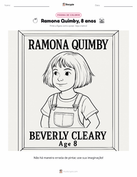 Página de colorir Ramona Quimby, Oito Anos (romance) para crianças