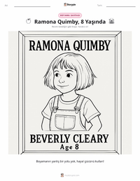 Ramona Quimby, 8 Yaşında (roman) yazdırılabilir çalışma sayfası önizlemesi