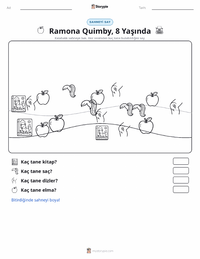 Ramona Quimby, 8 Yaşında (roman) yazdırılabilir çalışma sayfası önizlemesi