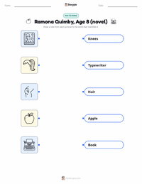 Ramona Quimby, Age 8 (novel) printable worksheet for kids