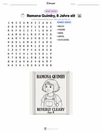 Ramona Quimby, 8 Jahre (Roman) druckbare Arbeitsblatt Vorschau