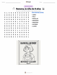 Vista previa de la hoja de trabajo imprimible de Ramona Quimby, Edad 8 (novela)