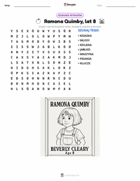 Podgląd drukowalnego arkusza ćwiczeń Ramona Quimby, lat 8 (powieść)