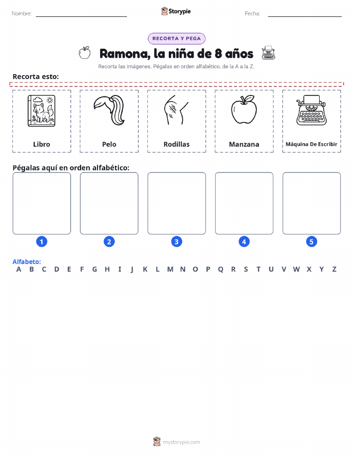 Cortar y Pegar el Alfabeto