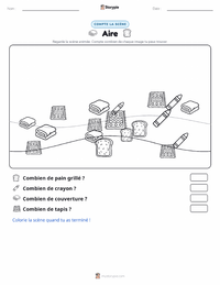 Aperçu de la feuille de travail imprimable Aire