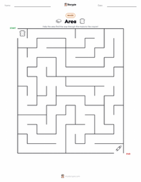 Area printable worksheet preview