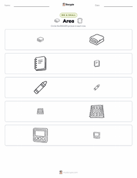 Area printable worksheet preview