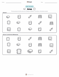 Area printable worksheet preview