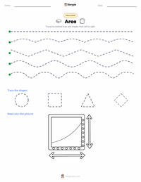 Area printable worksheet preview