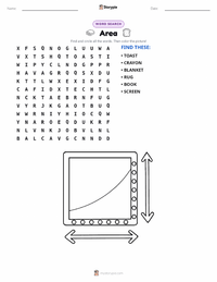 Area printable worksheet preview