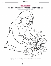 Aperçu de la feuille de travail imprimable Les Premières Fraises - Cherokee