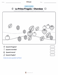 Anteprima della scheda stampabile di Le Prime Fragole - Cherokee