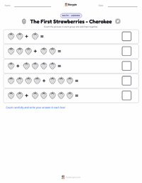 The First Strawberries - Cherokee printable worksheet preview