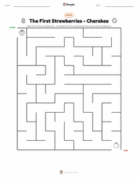 The First Strawberries - Cherokee printable worksheet preview