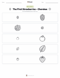 The First Strawberries - Cherokee printable worksheet preview