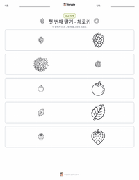 첫 번째 딸기 - 체로키 인쇄 가능한 워크시트 미리보기