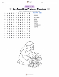 Aperçu de la feuille de travail imprimable Les Premières Fraises - Cherokee