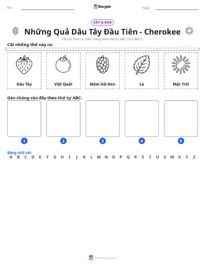 Cắt & Dán Chữ Cái