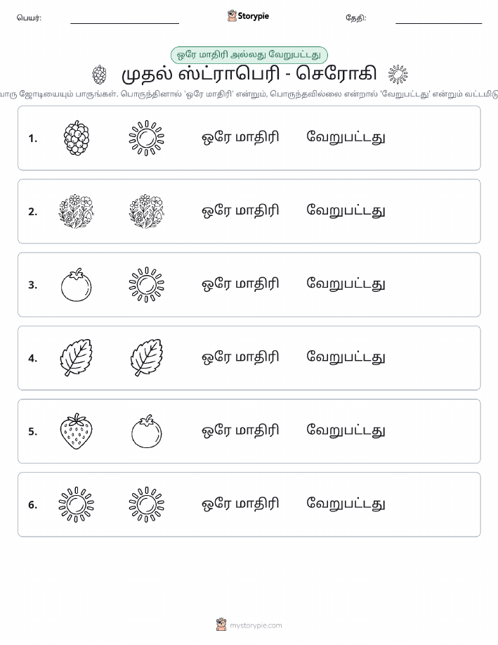 அதே அல்லது மாறுபட்டது